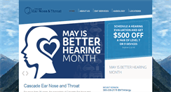 Desktop Screenshot of cascadeearnoseandthroat.com