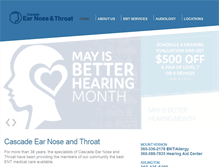 Tablet Screenshot of cascadeearnoseandthroat.com